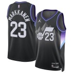 Maillot NBA Utah Jazz Lauri Markkanen Jordan 2025-26 Statement Edition Noir Swingman - Homme